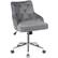 Alt View 15. Costway - Velvet Swivel Office Chair with Nailed Trim - Gray.