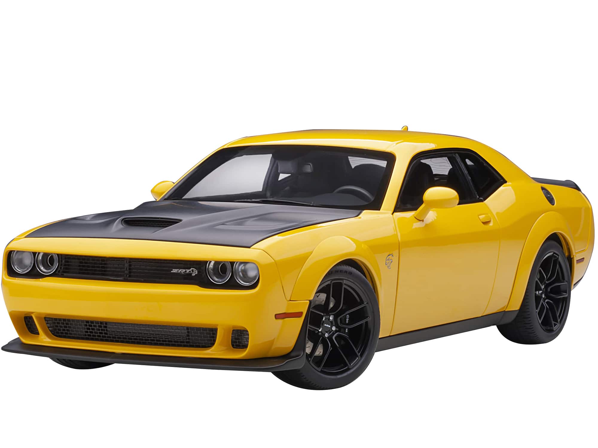 Dodge Challenger SRT Hellcat Widebody Yellow Jacket with Satin Black Hood 1/18 Model Car by Autoart price history on PriceWatchPro