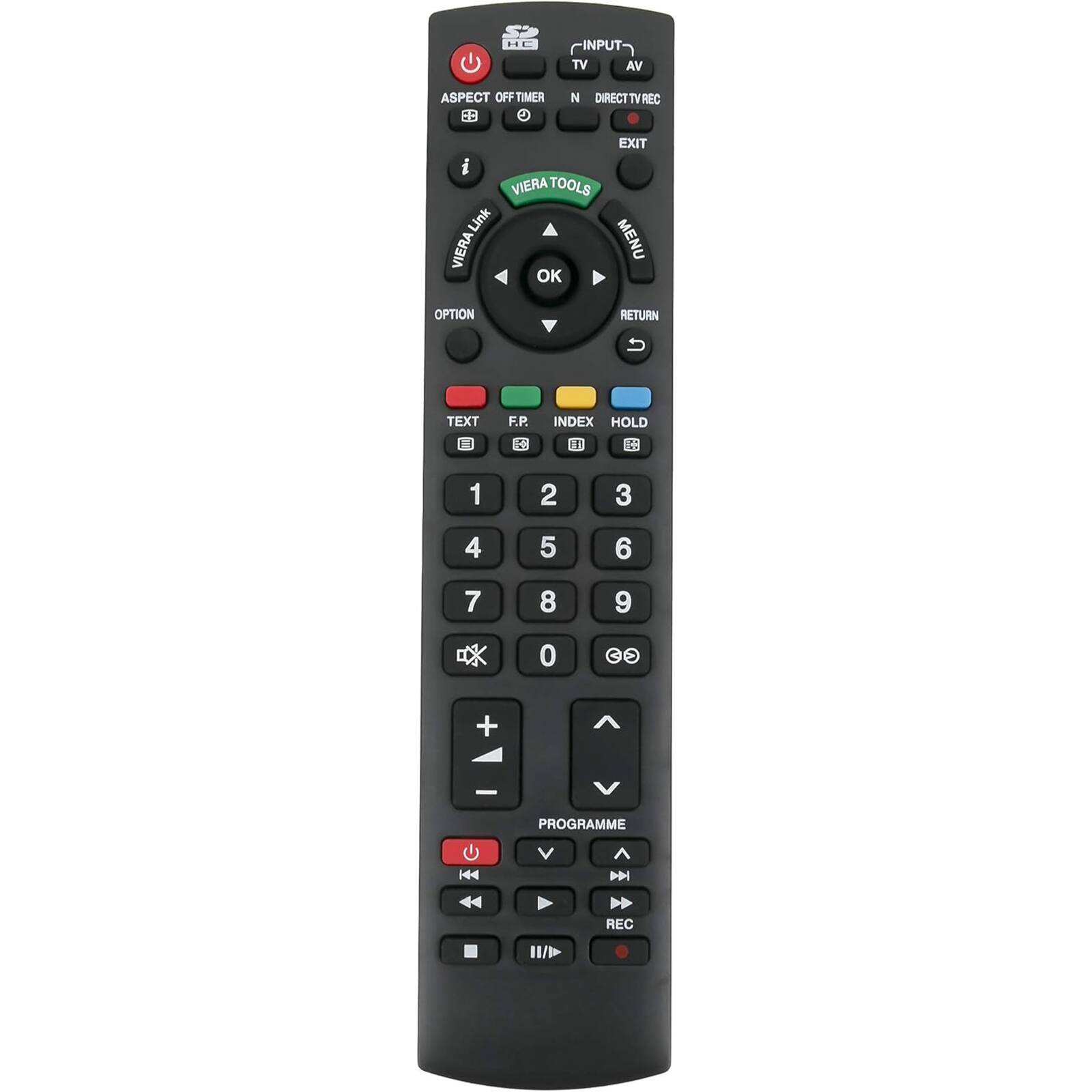 ZdalaMit - N2QAYB000350 Replacement Remote for Panasonic TV N2QAYB000572 N2QAYB000487 EUR7628030 EUR7628010 N2QAYB000352 - Black
