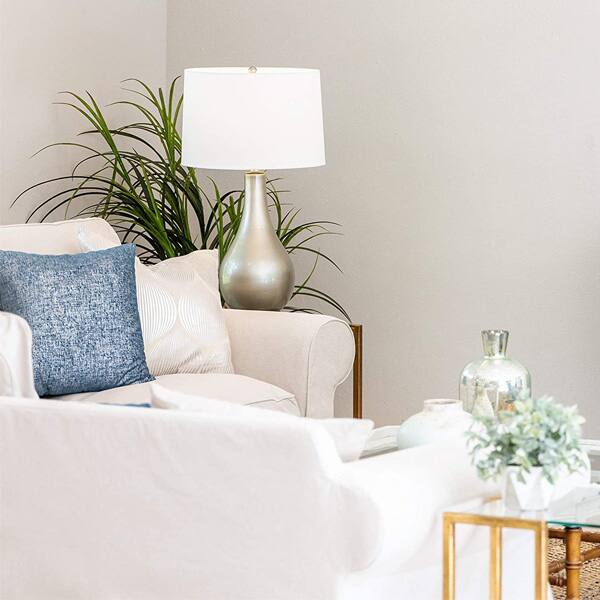 Alt View 2. Crescents Edge - Hammered Texture Silver Drip Table Lamp - Silver.