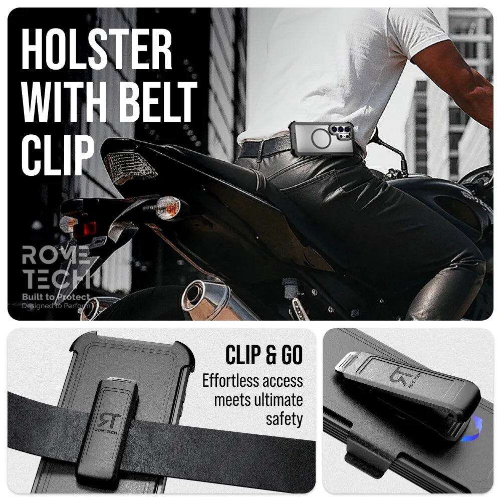 HOLSTER WITH BELT CLIP

ROVE TECH
Built to Protect
Designed to Perform

CLIP & GO
Effortless access meets ultimate safety