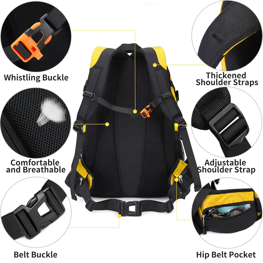 Pacoar Cade 40l Hiking Backpack Waterproof Lightweight Daypack Travel ...