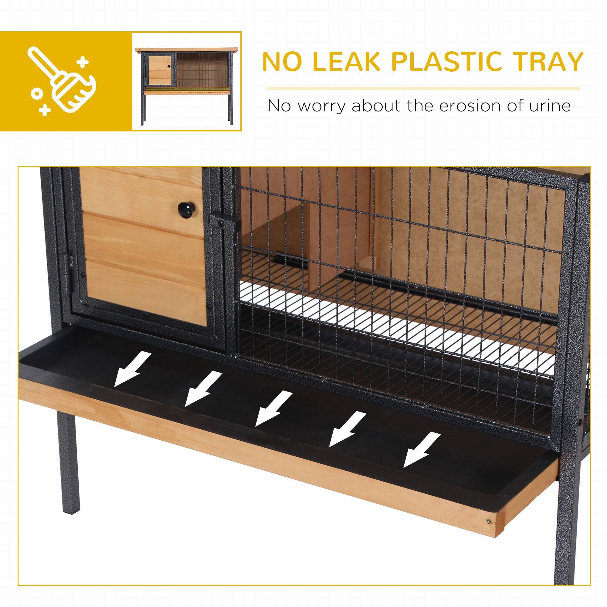 NO LEAK PLASTIC TRAY  
No worry about the erosion of urine