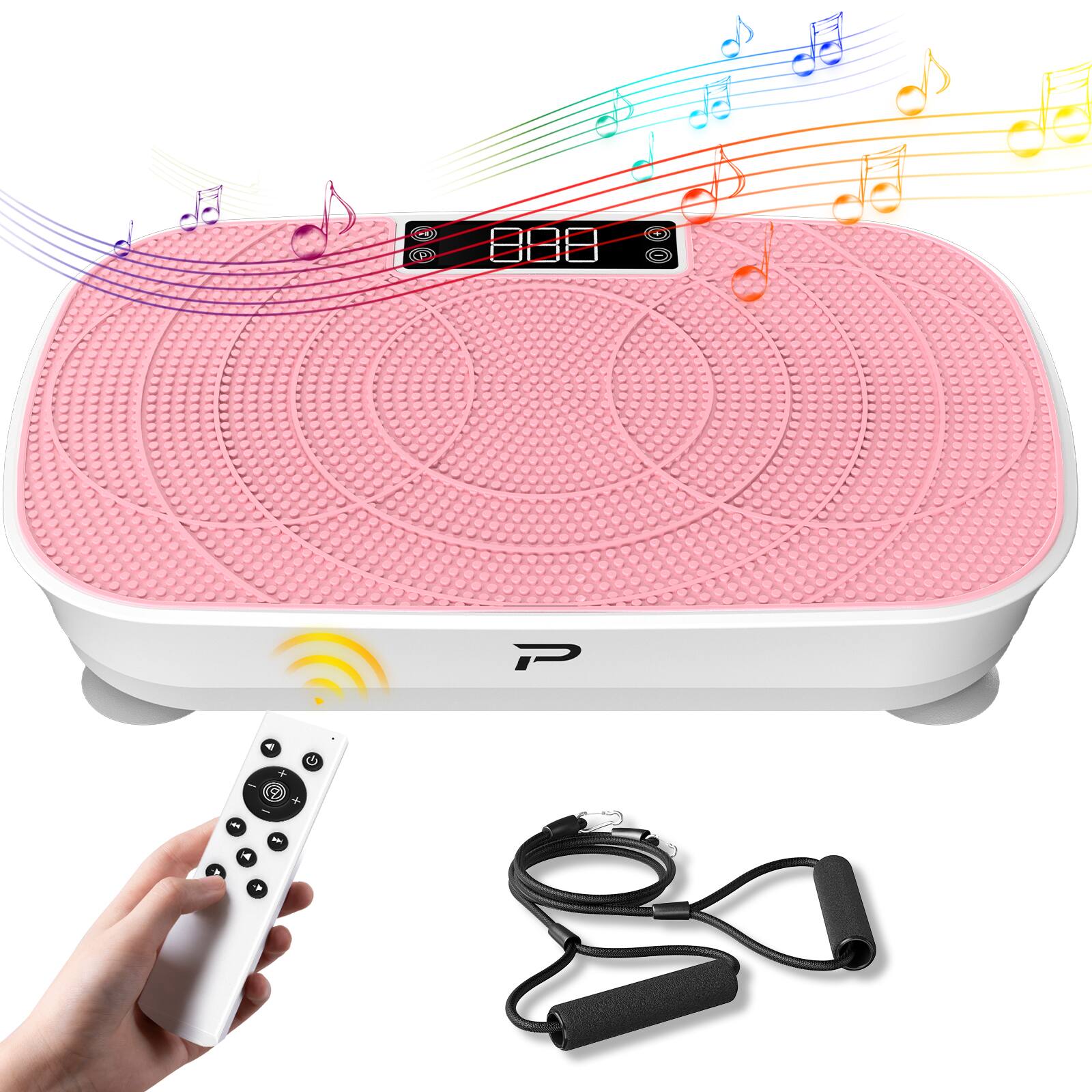 Alt View 4. KERDOM - Powerful 99-Speed Vibration Plate Gym, Bluetooth Audio, 300Lb Capacity Home Gym Shaker for Toning & Balance - Pink.