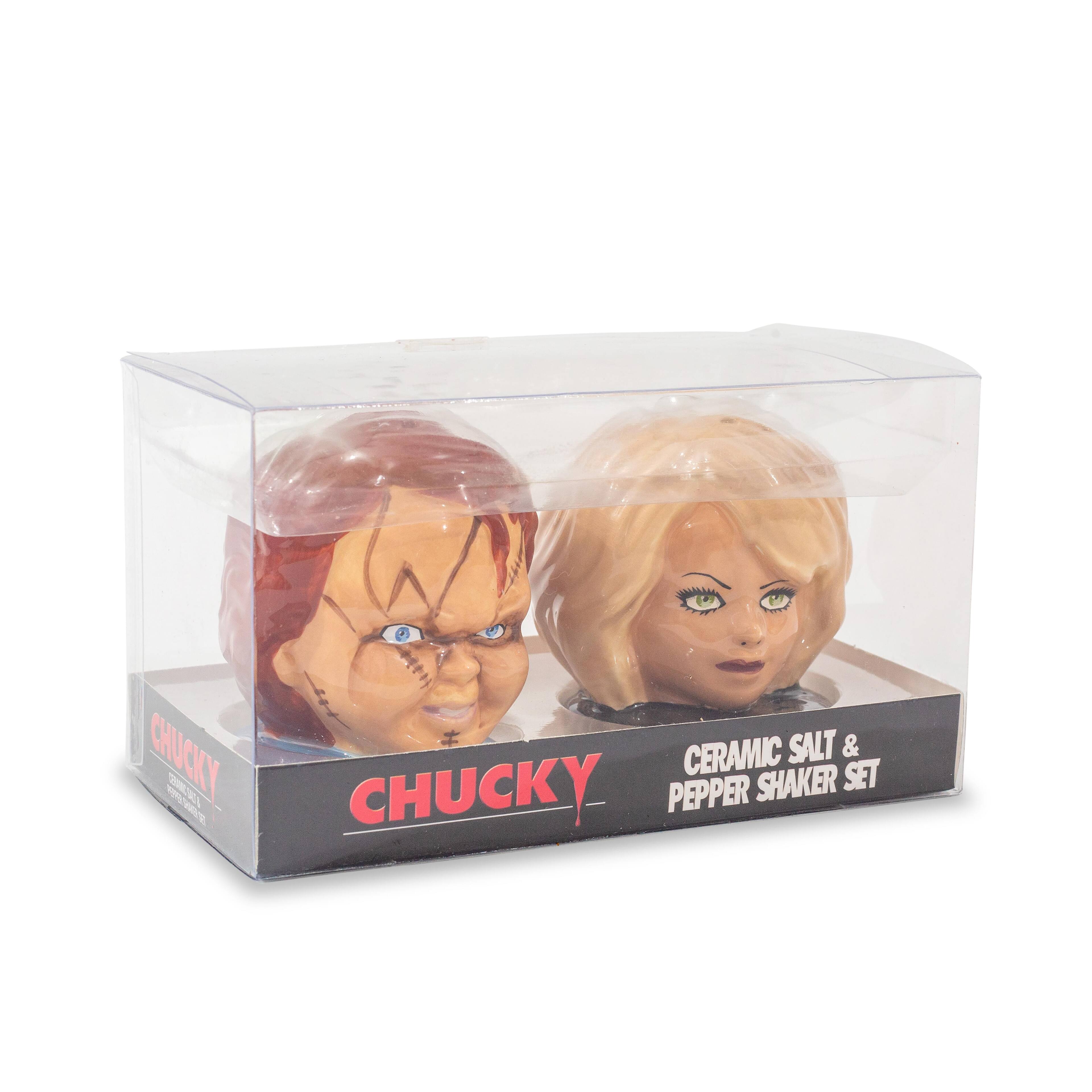 CERAMIC SALT & PEPPER SHAKER SET  
CHUCKY  
CERAMIC SALT & PEPPER SHAKER SET