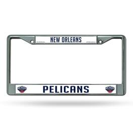 Rico Industries - New Orleans Pelicans NBA Chrome Metal License Plate Frame - Multi