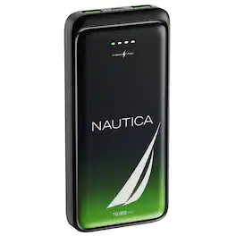 Nautica - Power Bank 10000mAh Portable Charger 22.5W Fast Charging USB C PD Battery Pack for iPhone Samsung Android - Black