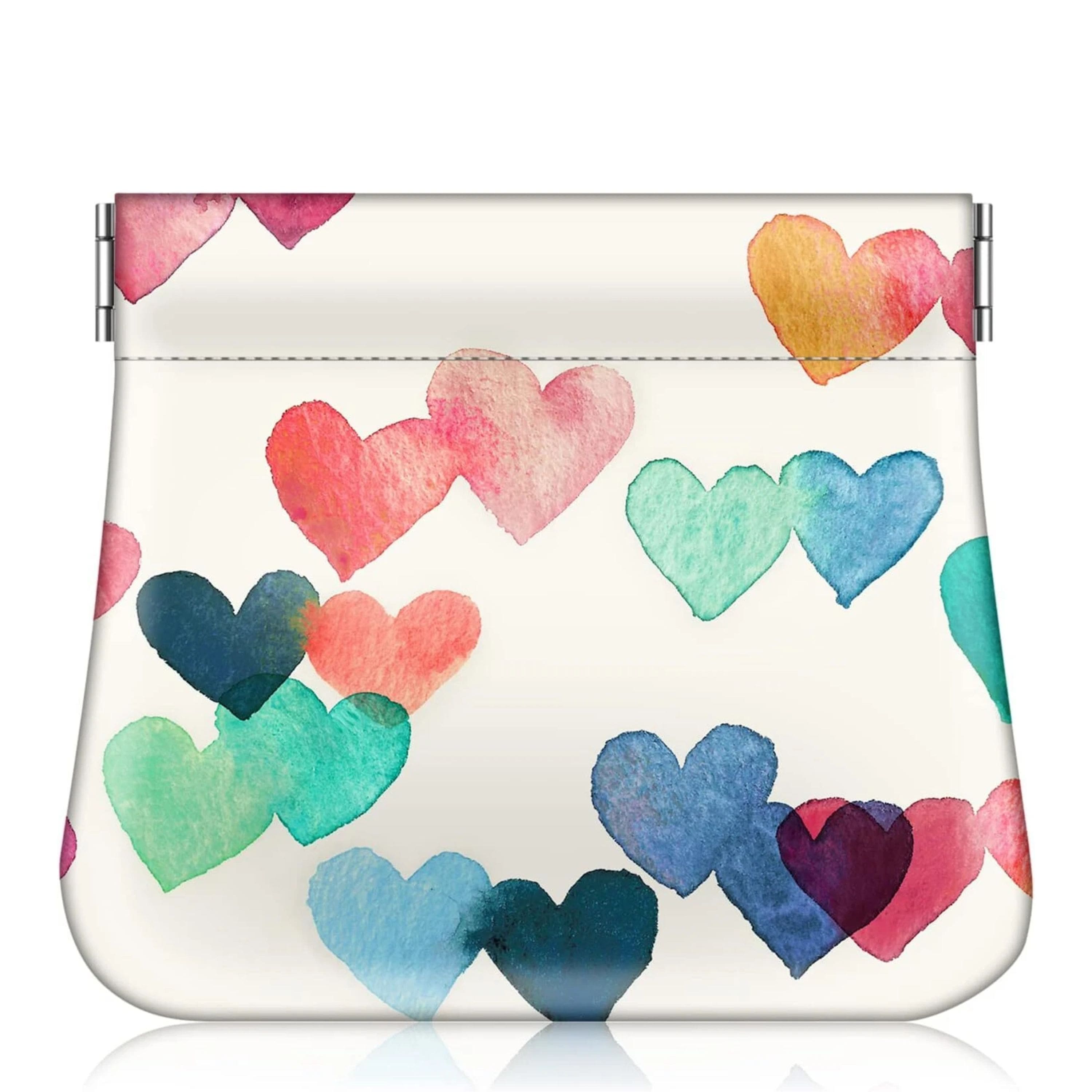 Kitcheniva - Small Coins Pouch Money Holder Wallet - Raining Hearts