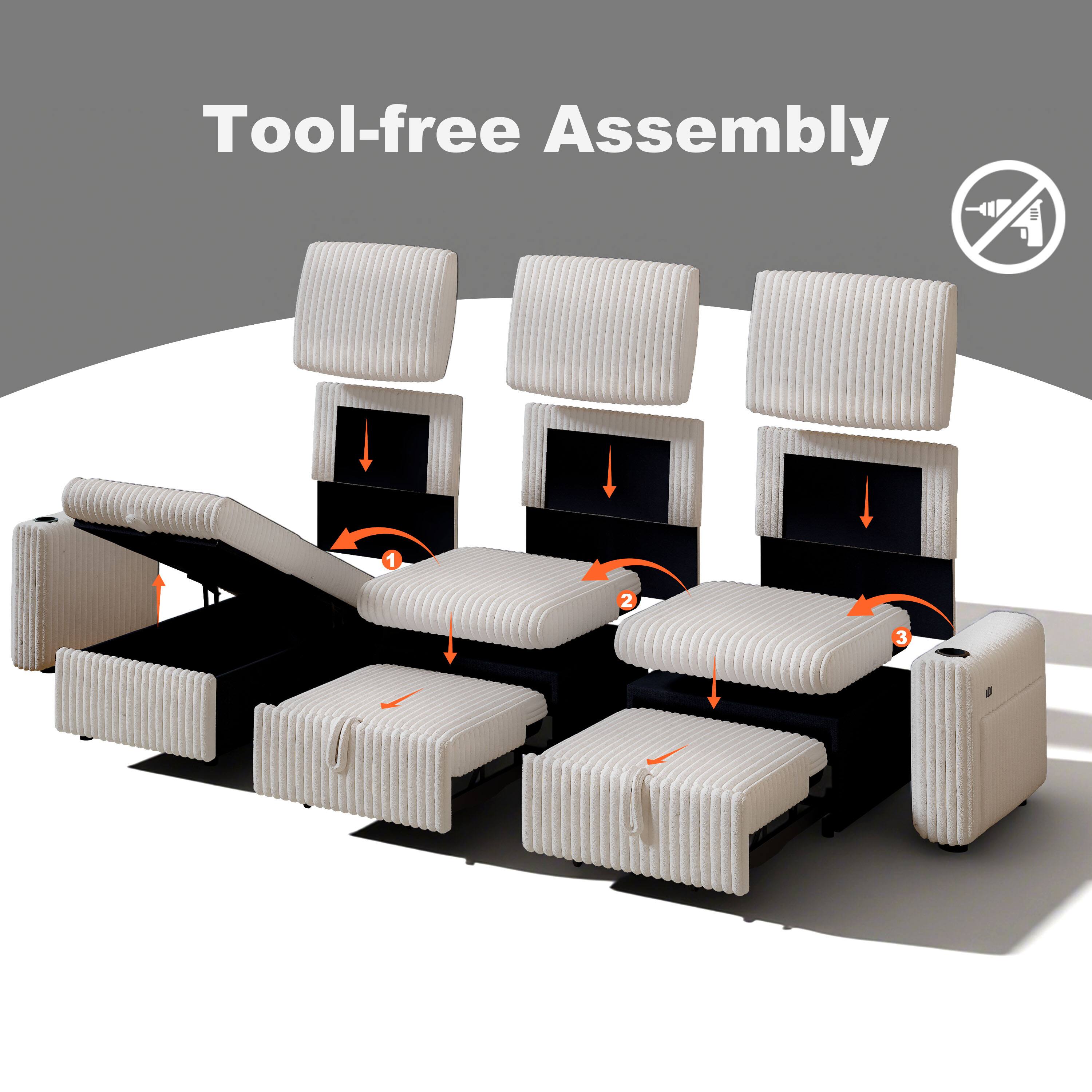 Tool-free Assembly  
1  
2  
3