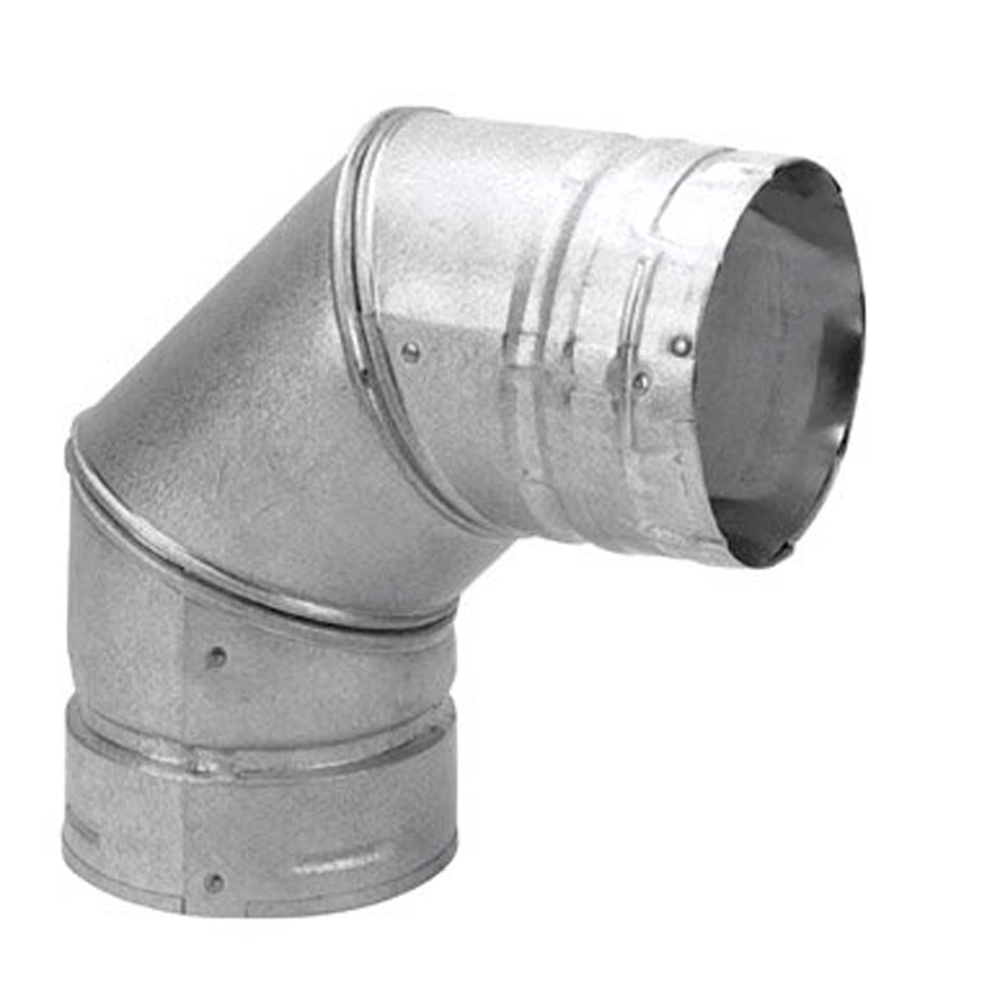 DuraVent - PelletVent 3 Inches Stainless Steel 90 Degree Elbow Stove Pipe, Grey