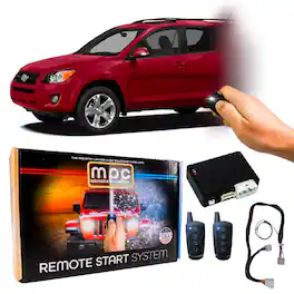 MPC - 4-Button Remote Start For 2006-2010 Toyota RAV4 - Up To 1,500' Range - Black
