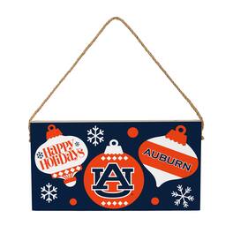 Evergreen Enterprises - Auburn Tigers 6" x 11" Holiday Wood Wall Sign - Multicolor