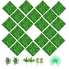 Front. VEVOR - Artificial Boxwood Panels, 20 PCS 20\"x20\" Boxwood Hedge Wall Panels, PE Artificial Grass Backdrop Wall 1.6\" - Green.