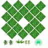VEVOR - Artificial Boxwood Panels, 20 PCS 20\"x20\" Boxwood Hedge Wall Panels, PE Artificial Grass Backdrop Wall 1.6\" - Green