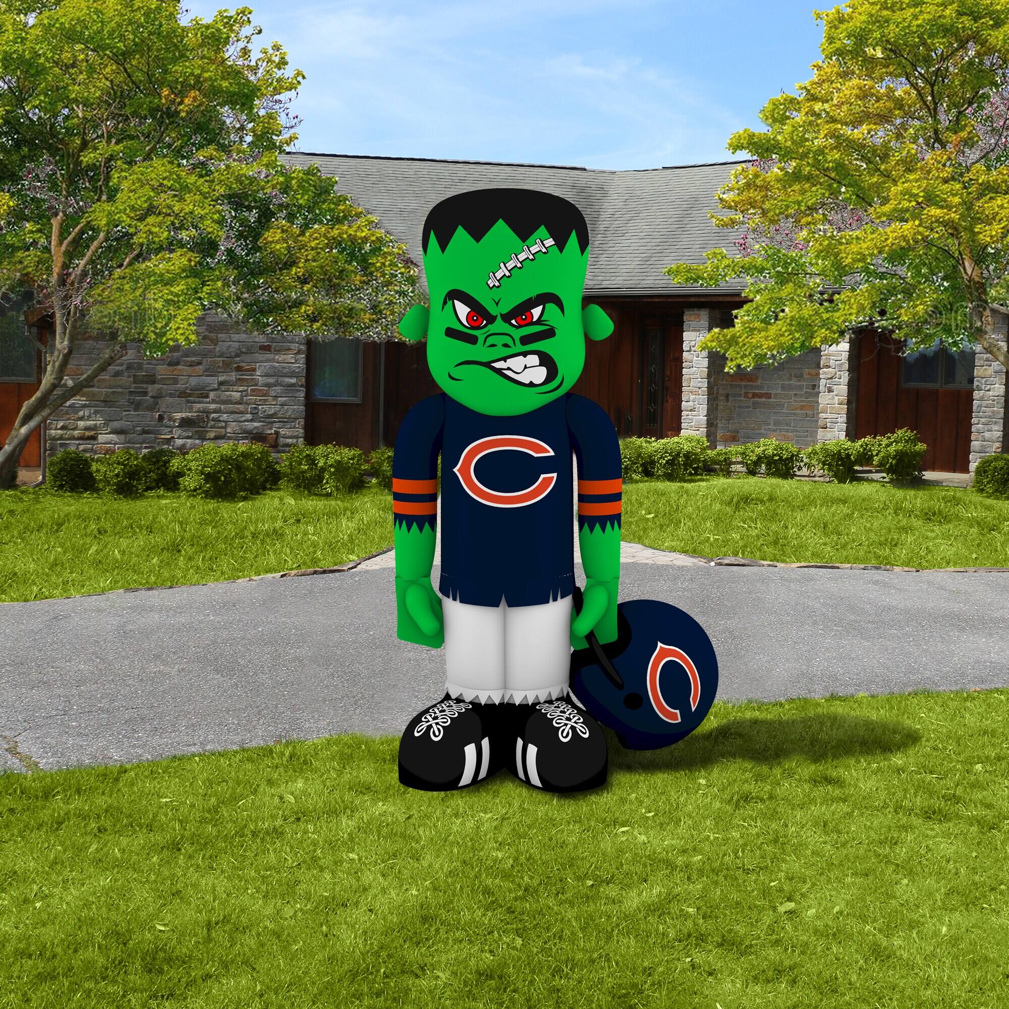 Alt View 3. Sporticulture - Chicago Bears Halloween Lawn Inflatable Steinbacker - Multicolor.