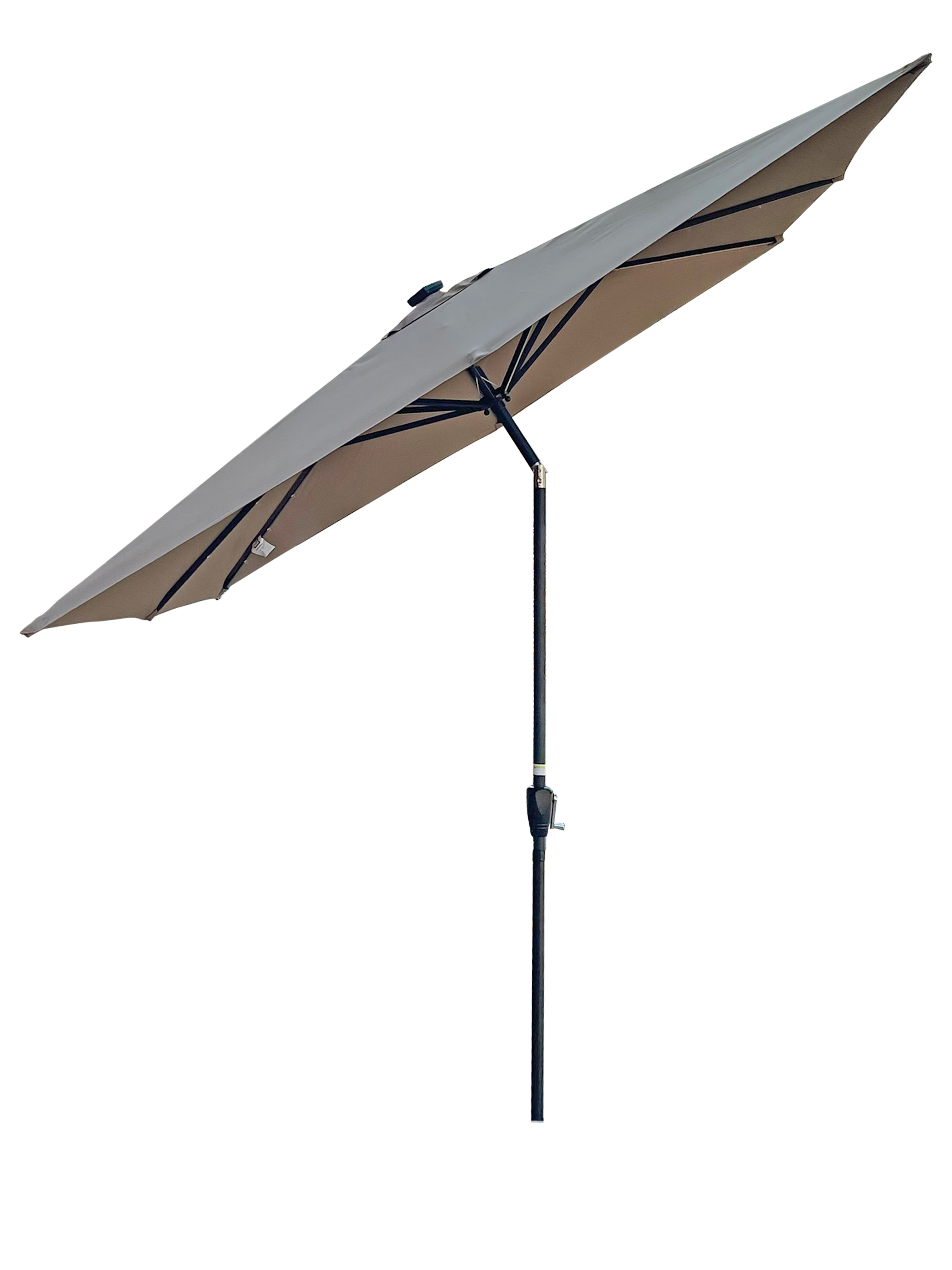 Alt View 1. Loheer - Loheer Square Patio Umbrella Solar Lighted Outdoor Umbrella Waterproof Sun Shade with Crank and Cross Base.