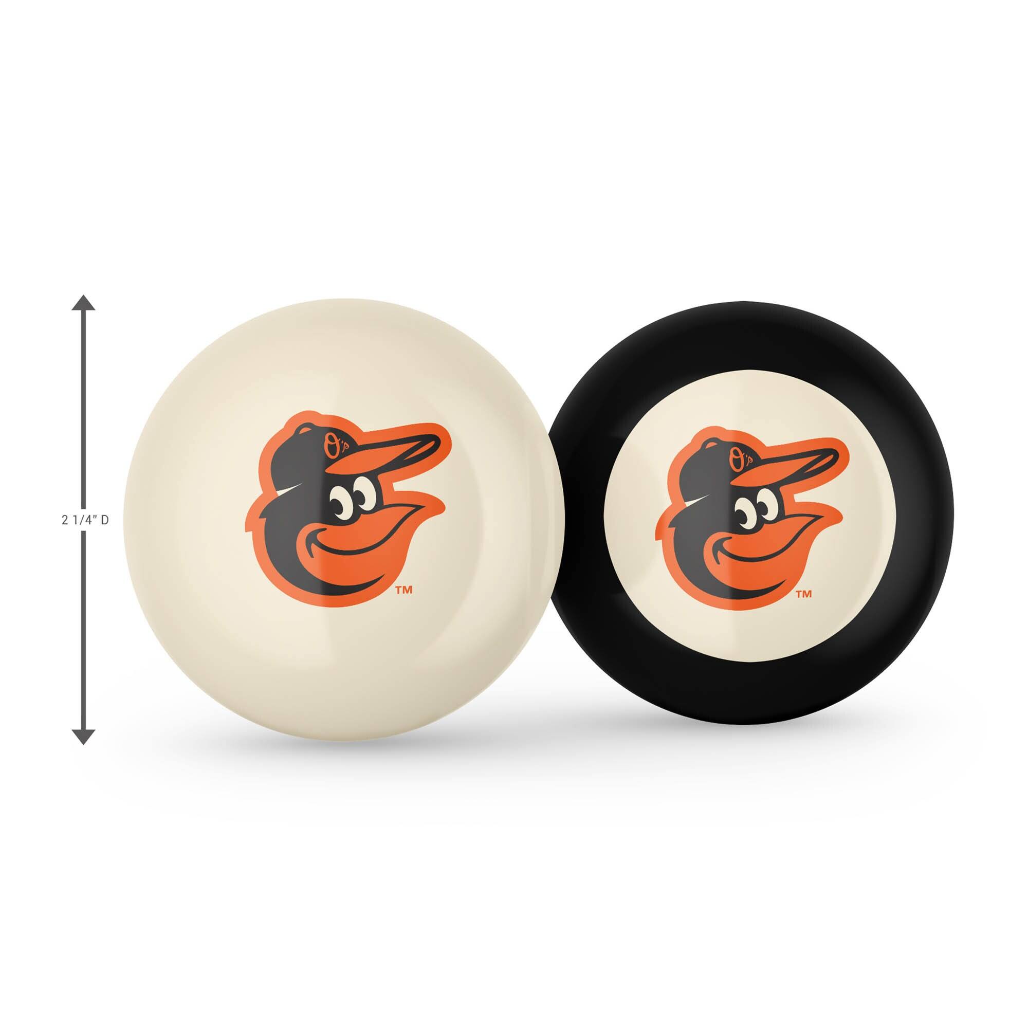 Alt View 1. Imperial - Baltimore Orioles Logo Cue Ball & 8 Ball Combo Set - White.