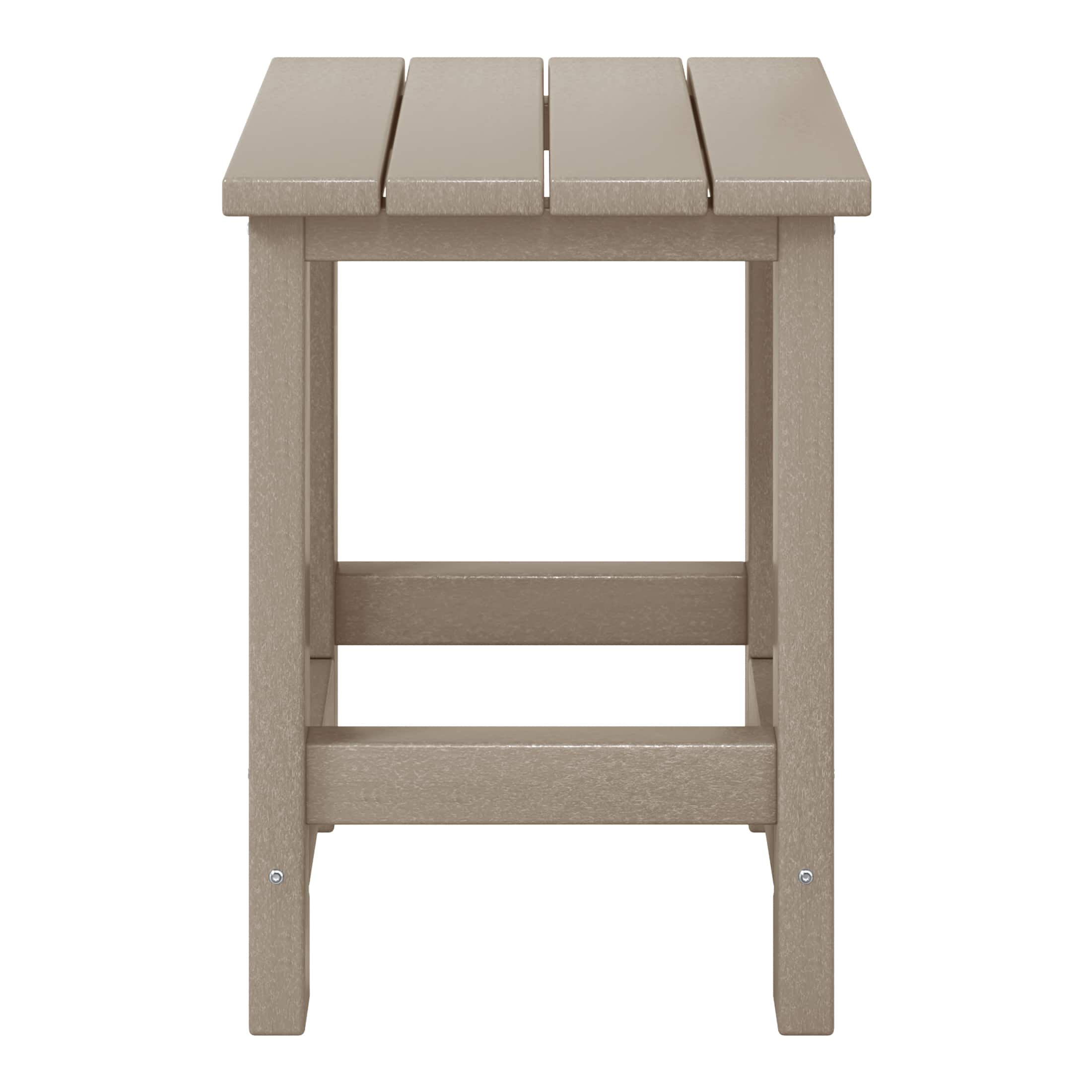 WestinTrends - Malibu Kids Outdoor Patio Furniture HDPE Adirondack Square Side Table - Weathered Wood price history on PriceWatchPro