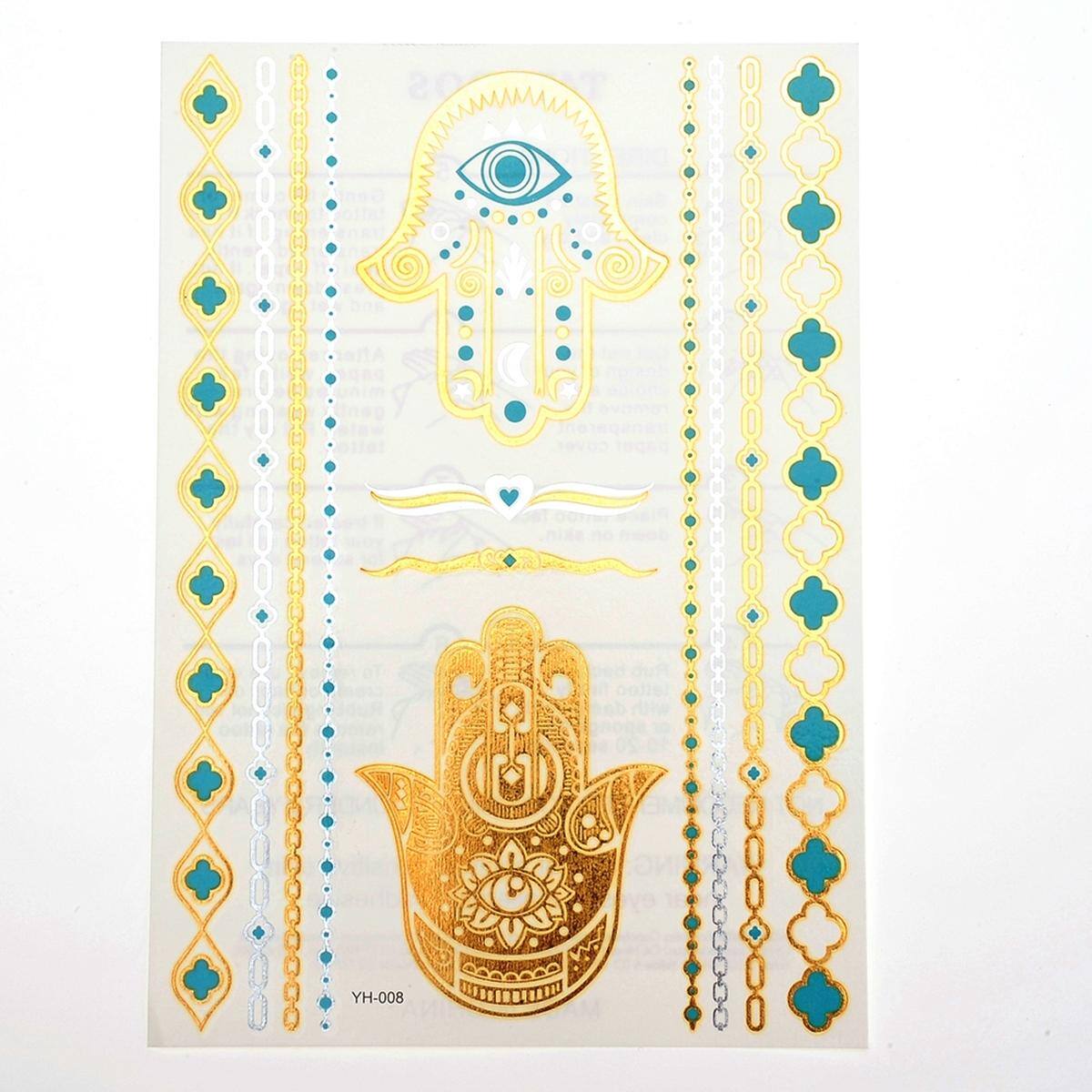 Alt View 4. JuzToys - Temporary Tattoos for Girls Women, 18 Sheets of Various Tattoo Designs for Girls Birthday Party Supplies Gifts - Multicolored.