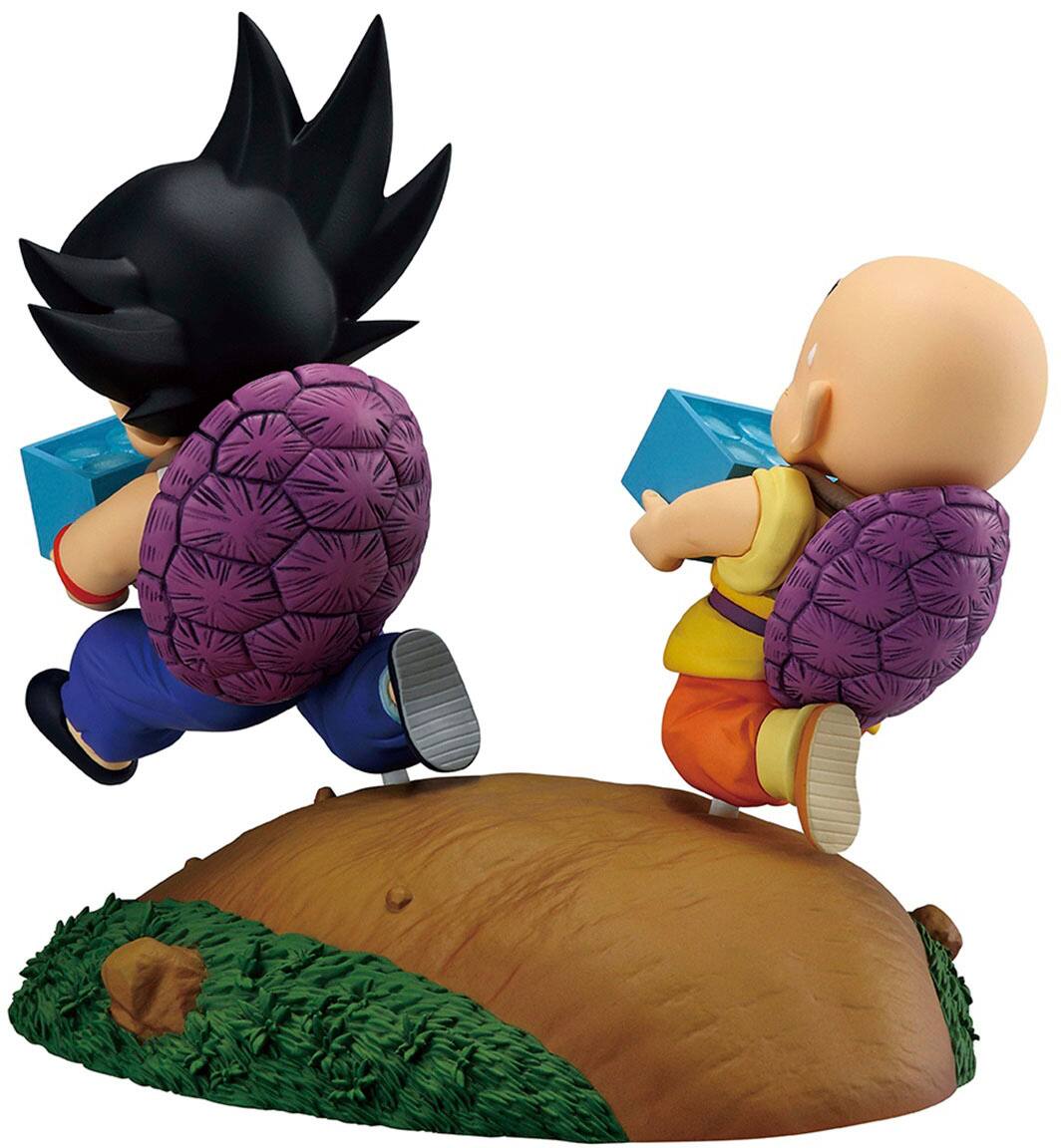 Back. Bandai - Son Goku & Krillin - Fantastic Adventure 2 - Dragon Ball - 4.7" Ichibansho Figure.