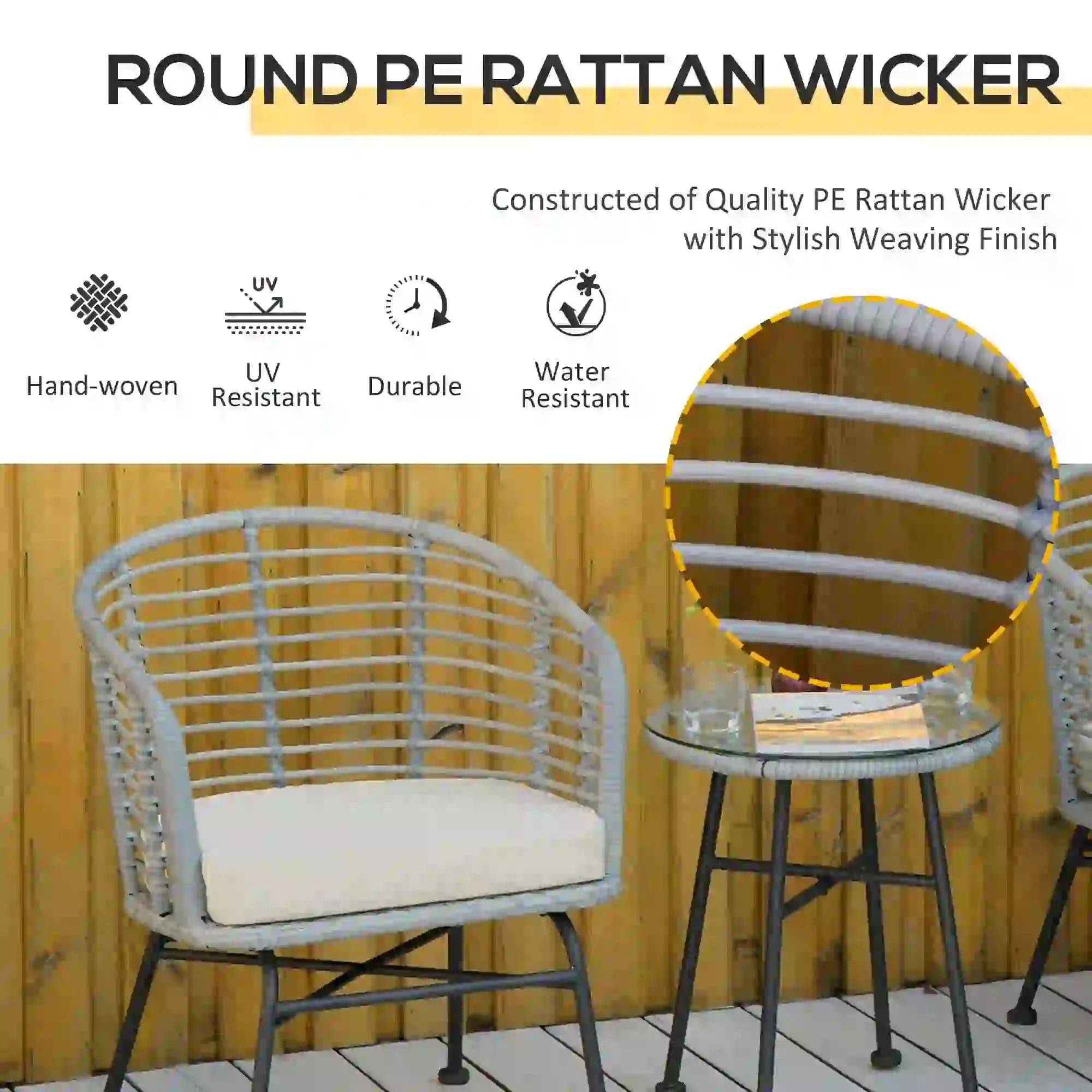 ROUND PE RATTAN WICKER

Constructed of Quality PE Rattan Wicker with Stylish Weaving Finish

UV Resistant

Hand-woven

Durable

Water Resistant