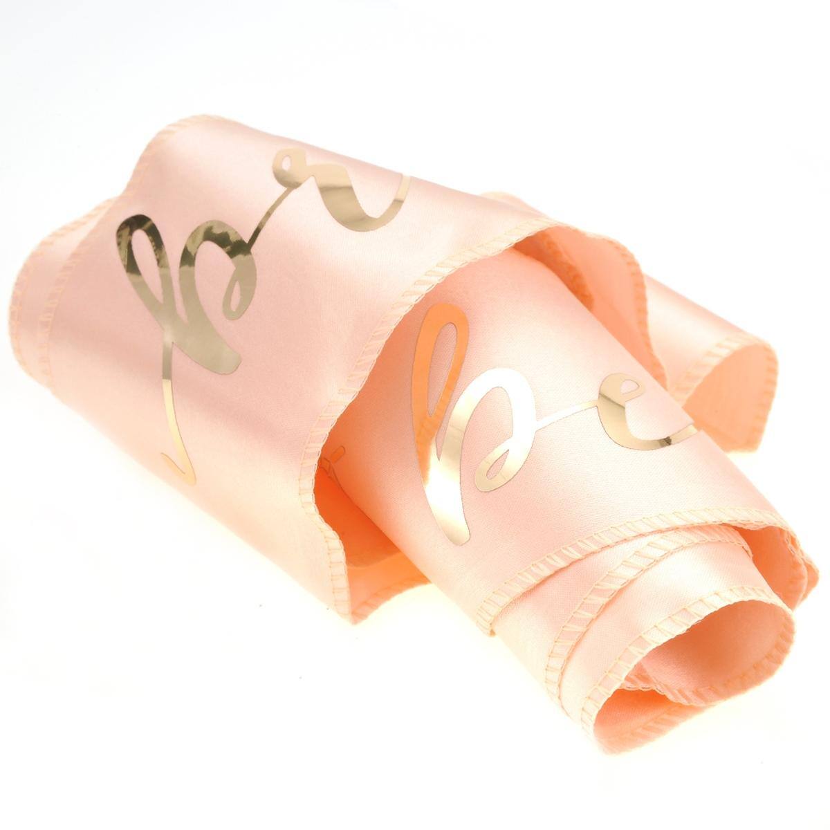 Alt View 4. JuzToys - Pink And Gold Bachelorette Party Bride Sash - Pink.