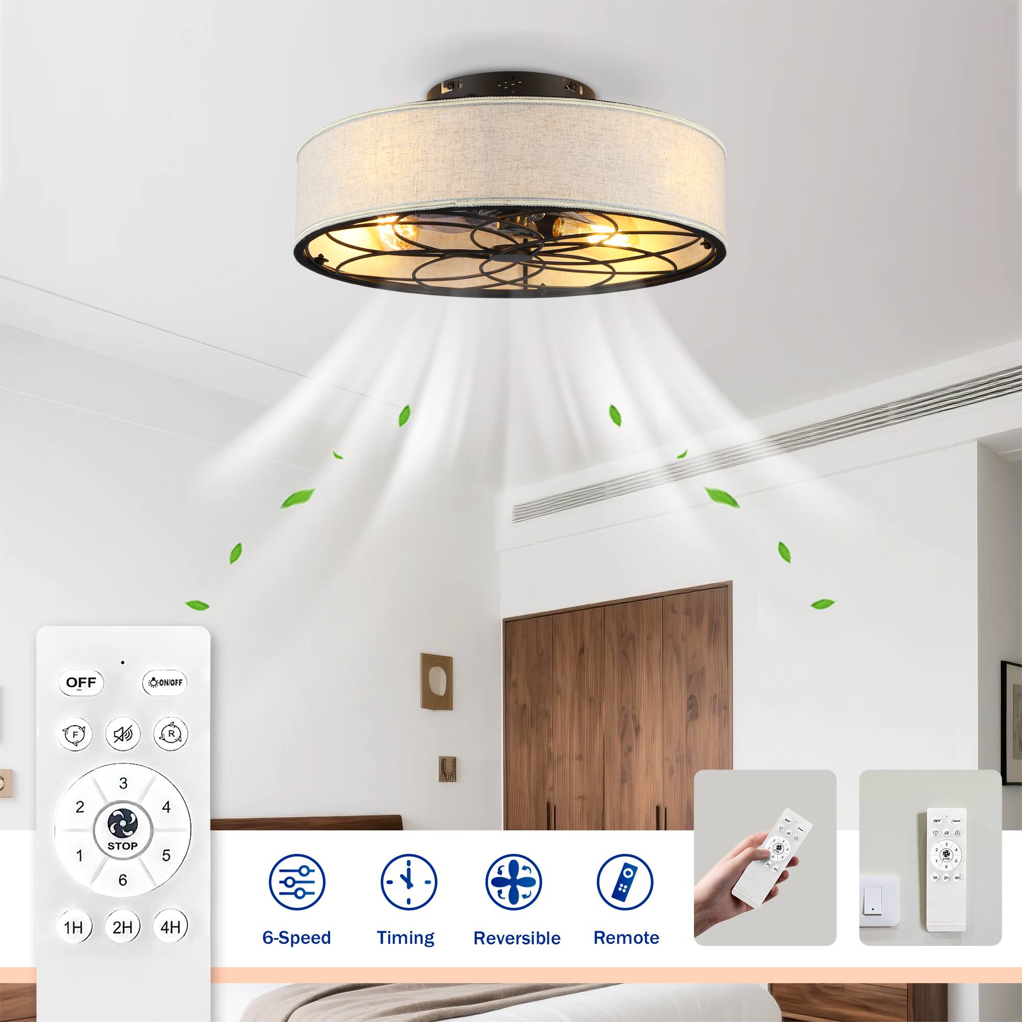 OFF  
ON/OFF  
1H 2H 4H  
STOP  
1 2 3 4 5 6  

6-Speed  
Timing  
Reversible  
Remote