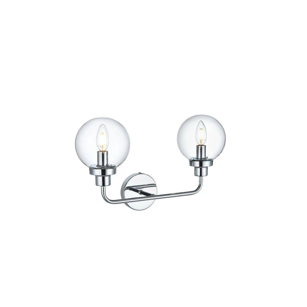 Living District - Hanson 19 inch Wall Sconce in Chrome - Chrome And Clear price history on PriceWatchPro