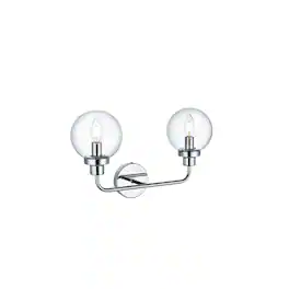 Living District - Hanson 19 inch Wall Sconce in Chrome - Chrome And Clear