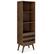 Front. Simpli Home - Clarkson Bookcase with Storage - Rustic Natural Aged Brown.