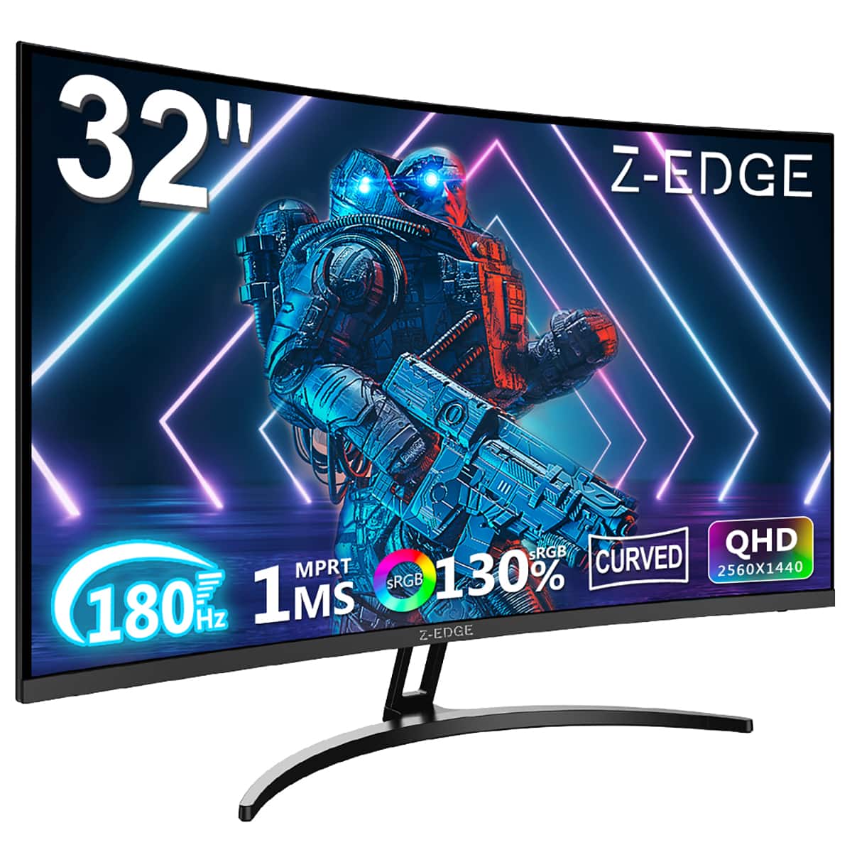 32" Z-EDGE
sRGB CURVED QHD
2560X1440
180 Hz
1MS
MPRT
130% sRGB
CURVED