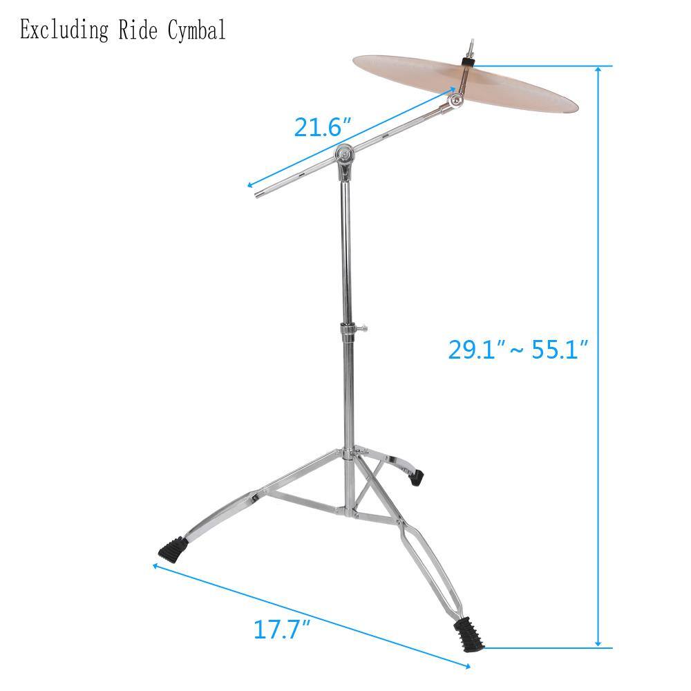 Excluding Ride Cymbal

21.6"  
29.1" ~ 55.1"  
17.7"