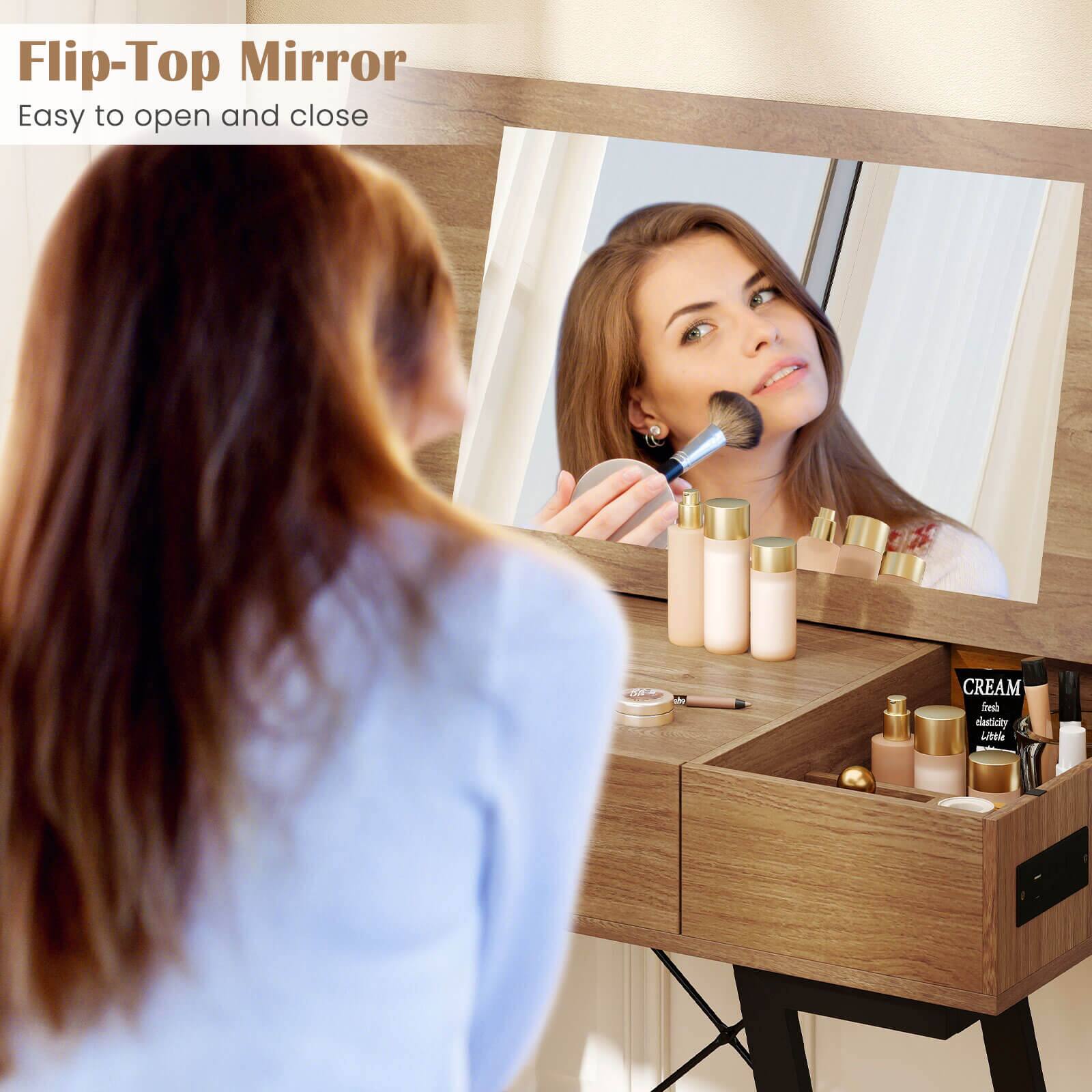 Flip-Top Mirror  
Easy to open and close  

CREAM  
fresh elasticity  
little