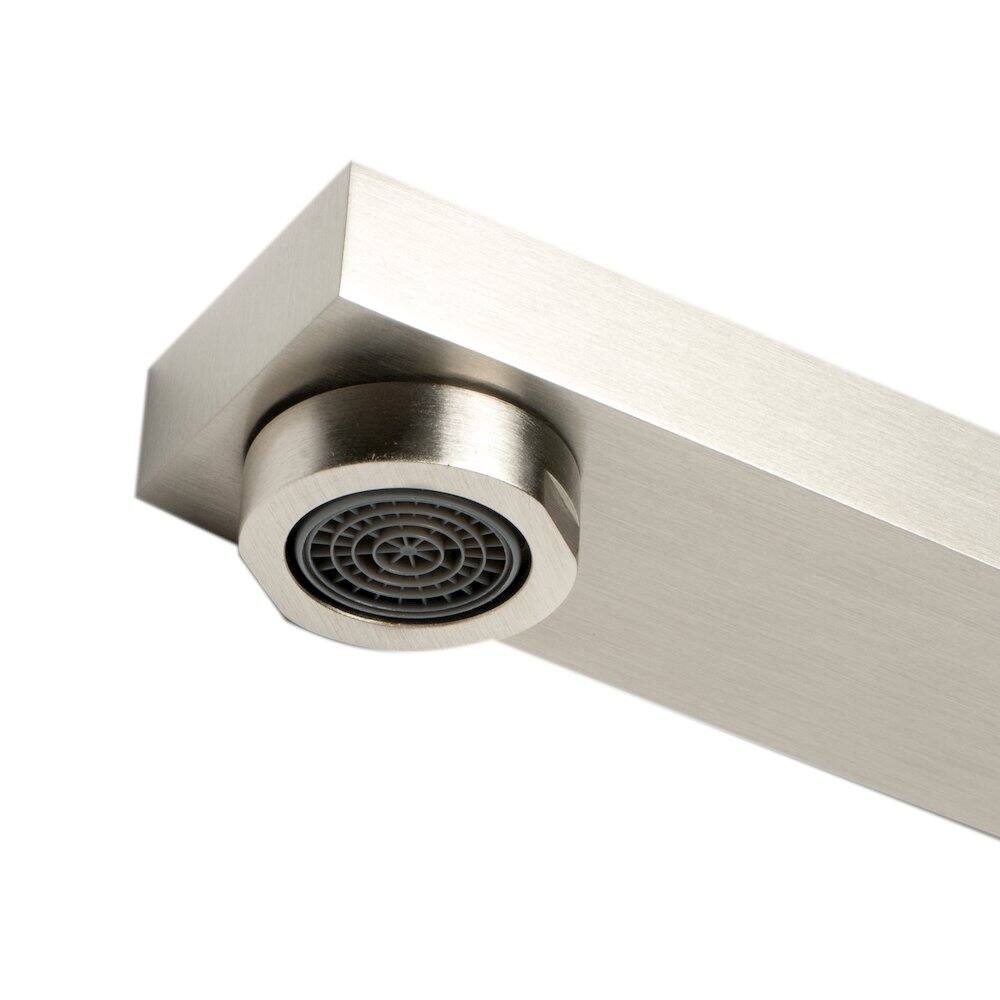 Alt View 1. Alfi - Brushed Nickel Square Foldable Tub Spout - Silver.