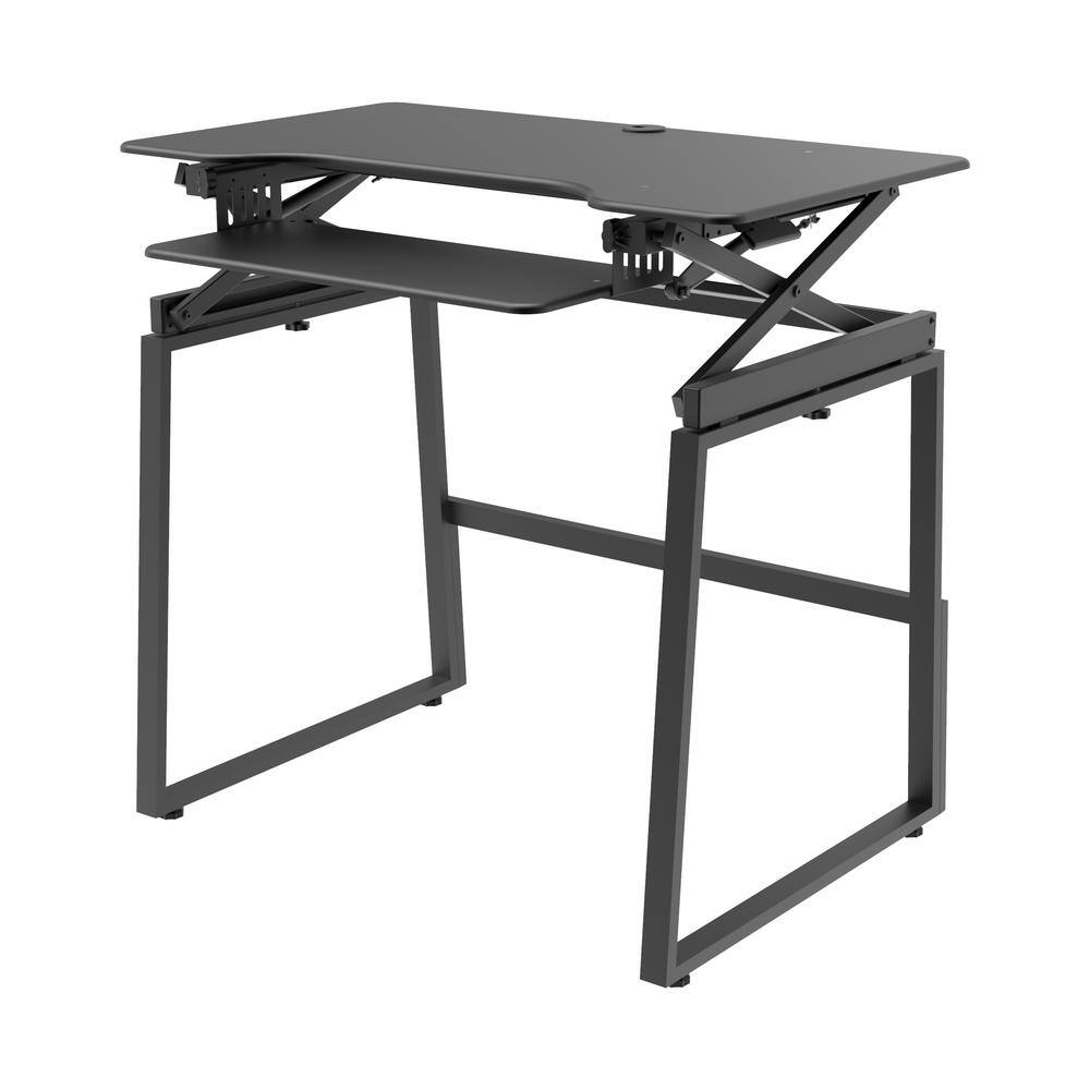Alt View 5. Rocelco - 40" Large Height Adjustable Standing Desk - Black.