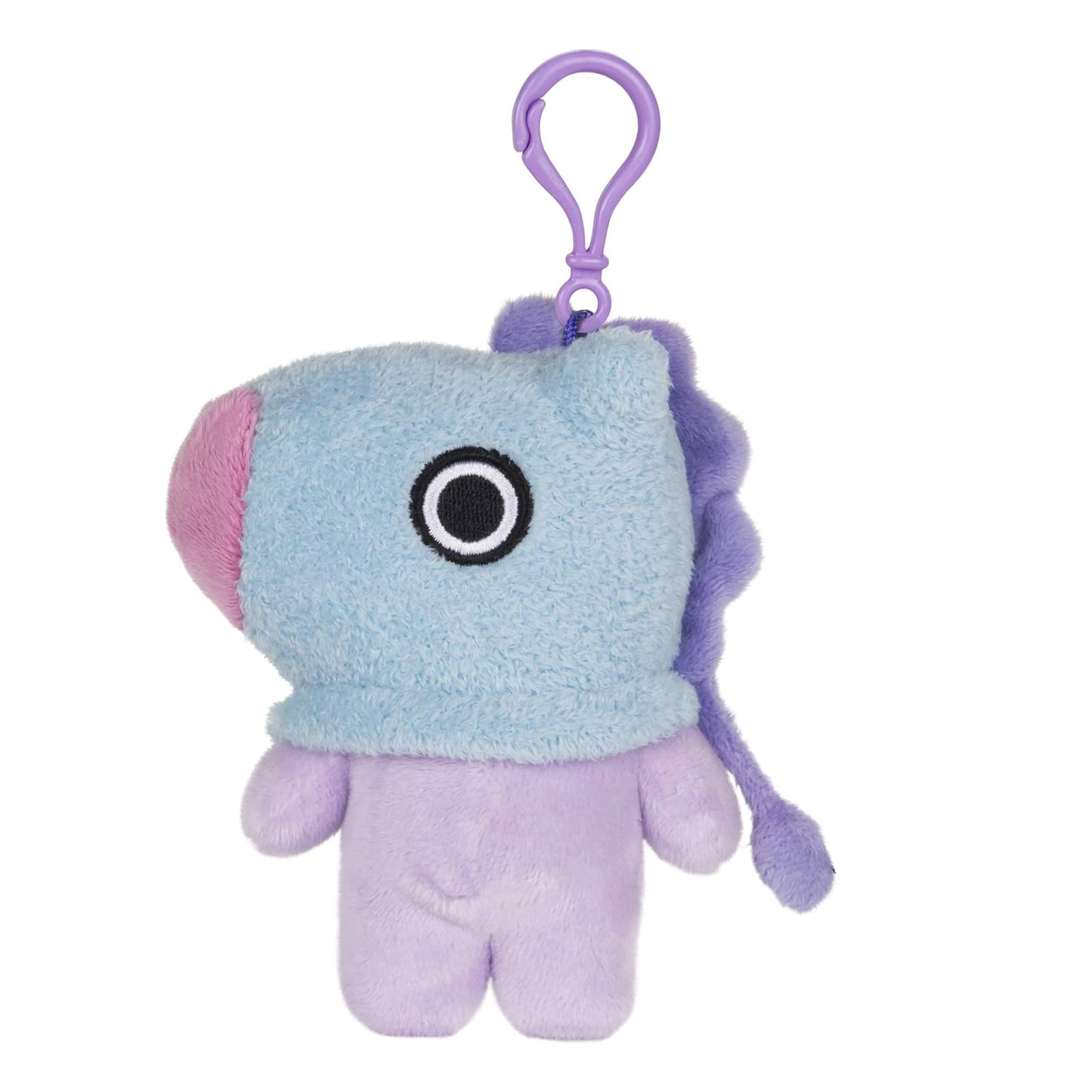 Alt View 2. Gund - Line Friends BT21 4 Inch Plush Backpack Clip | Mang - Purple.