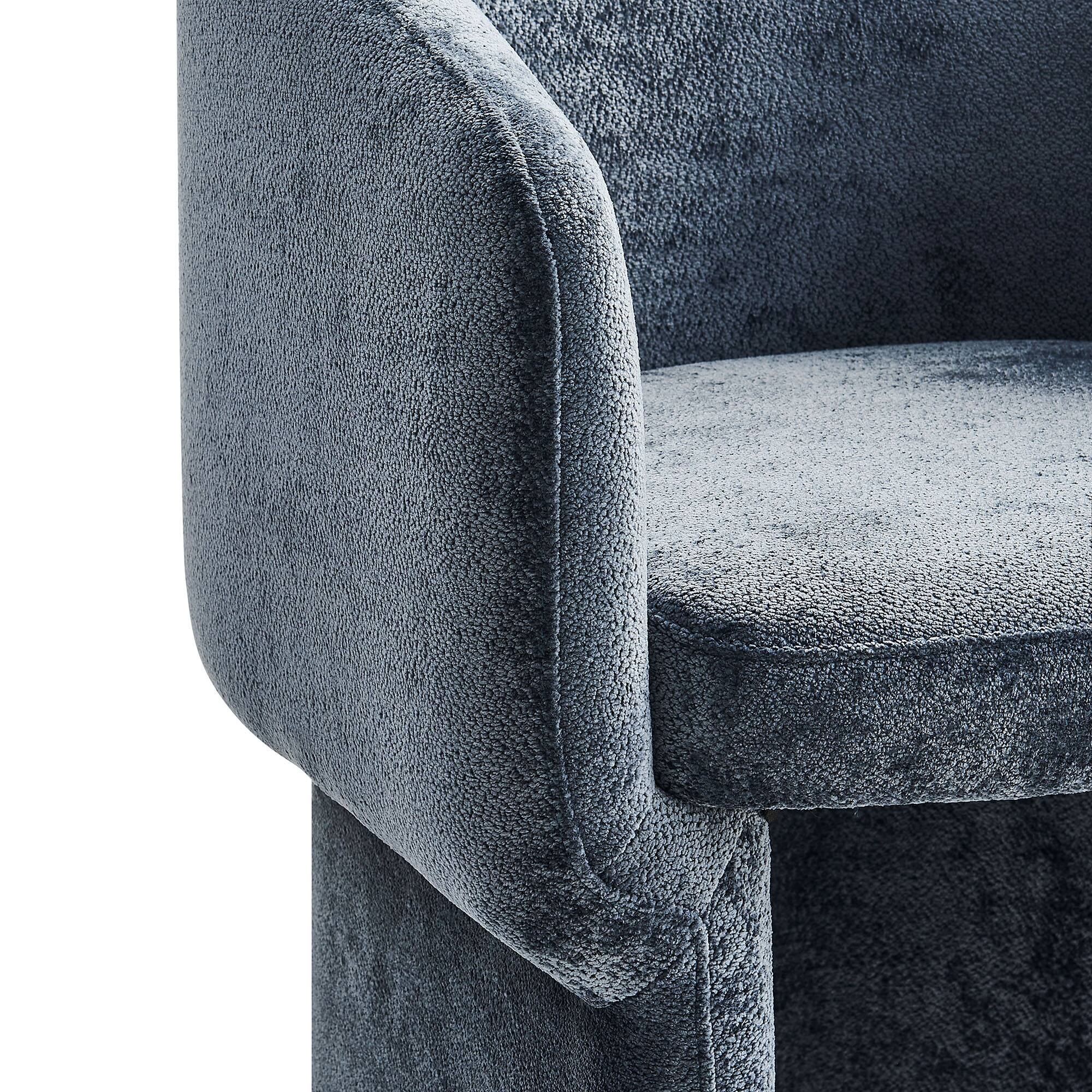 Alt View 6. Modway - Verity Barrel Back Dining Armchair - Slate Blue.
