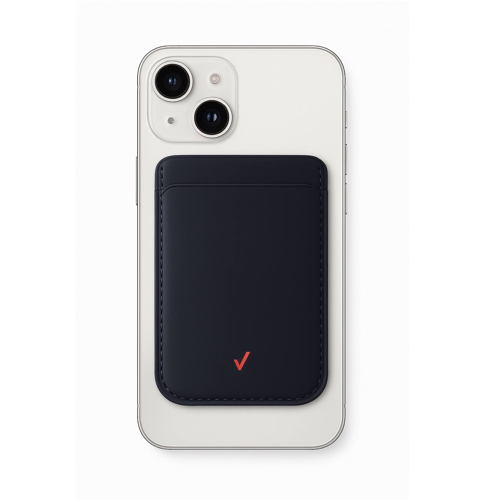 Left. Verizon - Palm Smartphone Wallet for Credit Cards, Cash, ID, & Driver License, Stretchy Nylon, Strong Adhesive - Black - Black.