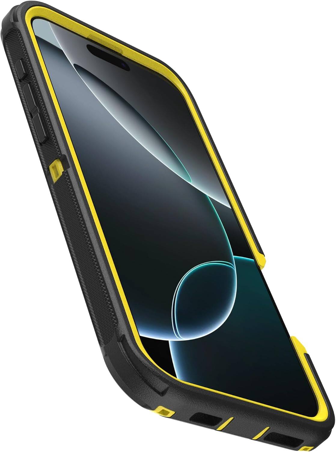 Alt View 1. OtterBox - OtterBox iPhone 16 Pro Max (Only) - Defender Series Case - Holster Clip Included - Built-in Magnets - Rugged & Durable - Night (Black & Yellow).