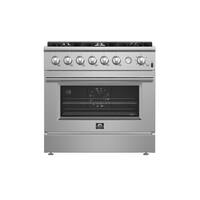 Forno Appliances - Marco 5.36 Cu. Ft. Freestanding Gas Convection Range - Silver - Front_Zoom