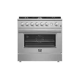 Forno Appliances - Marco 5.36 Cu. Ft. Freestanding Gas Convection Range - Silver