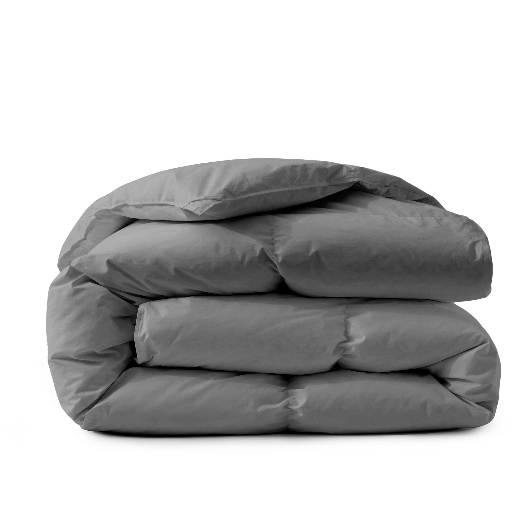 Alt View 3. Peace Nest - Peace Nest All Season 300TC 100% Cotton Goose Feather Down Comforter Duvet Insert, Full/Queen - Dark Gray.