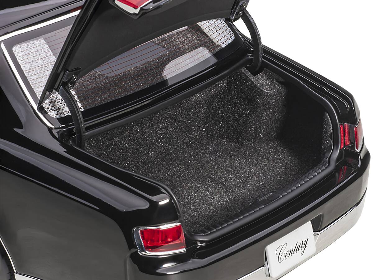 Back. Autoart - Toyota Century with Curtains RHD (Right Hand Drive) Black Special Edition 1/18 Model Car by Autoart - Black.