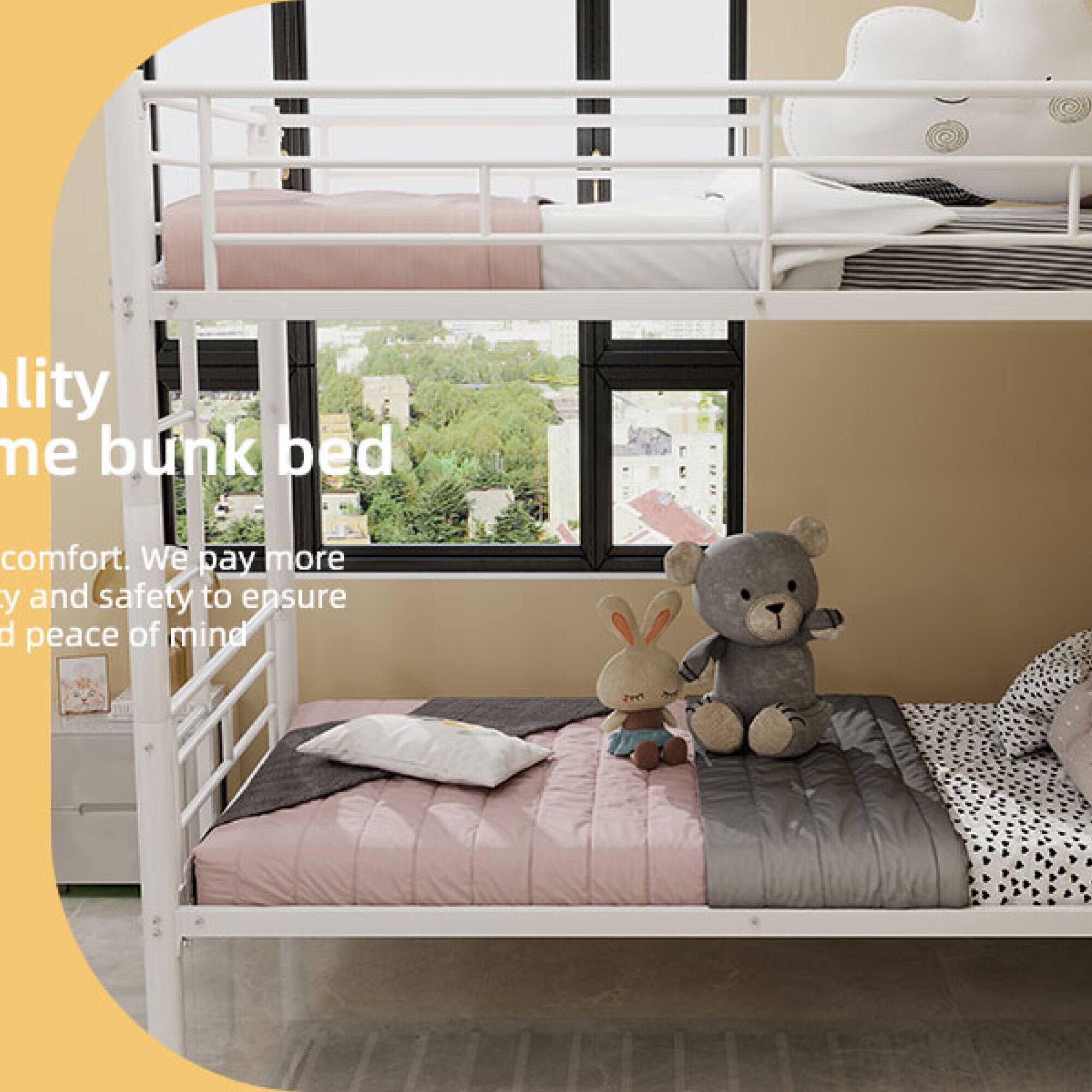 Quality me bunk bed comfort. We pay more attention and safety to ensure your peace of mind.