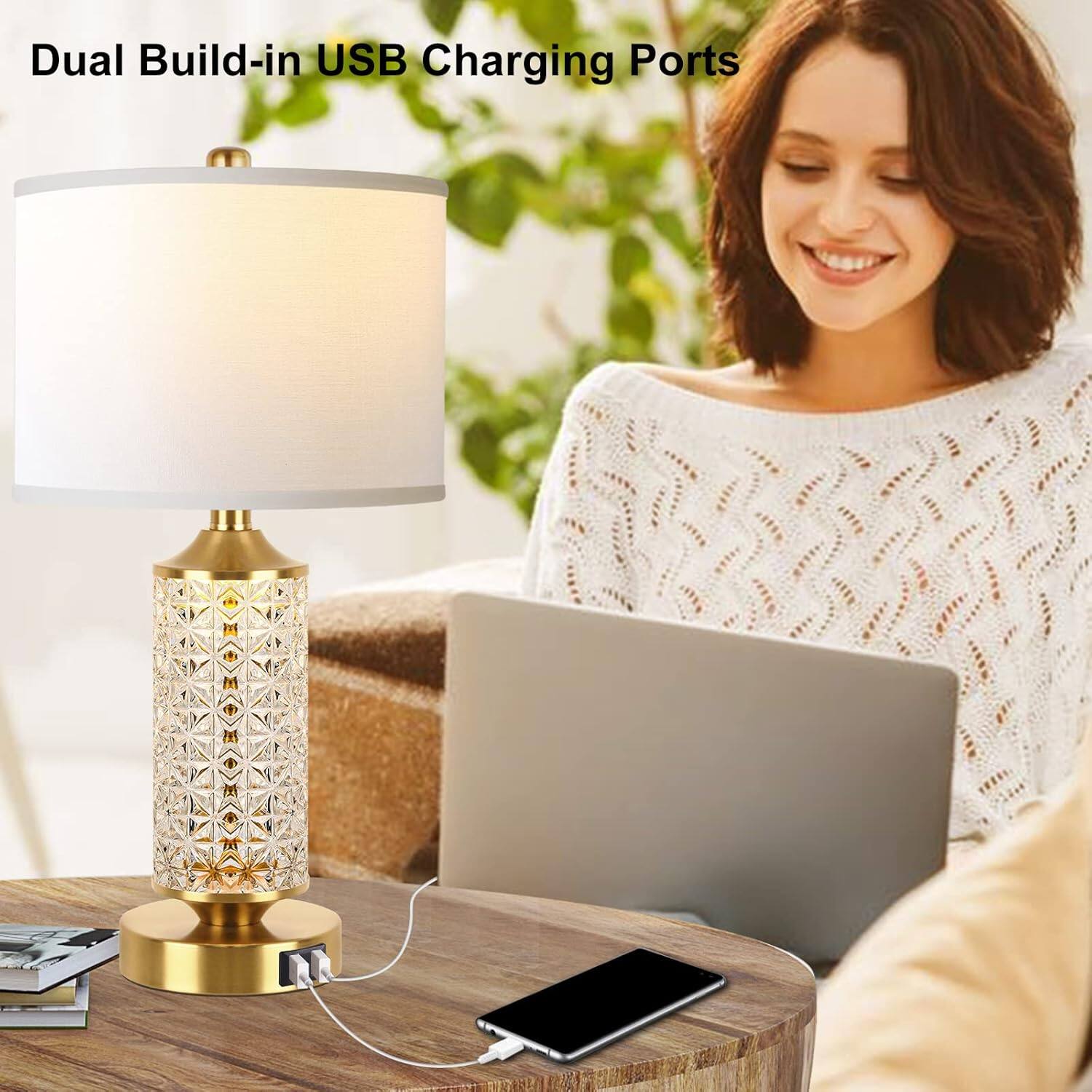 Dual Build-in USB Charging Ports