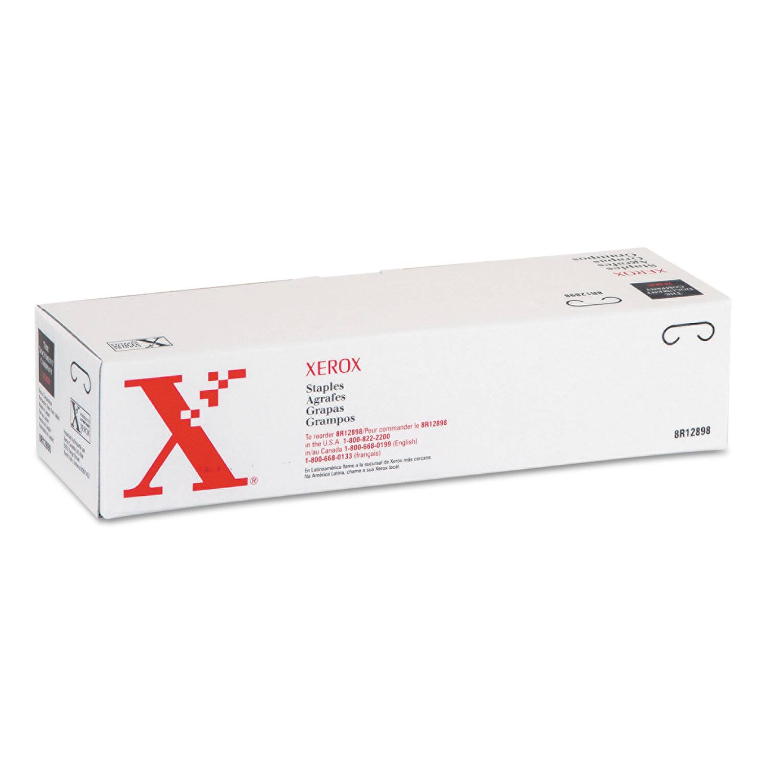 Xerox  
Staples  
Agrafes  
Grapas  
Grampos  

To reorder:  
1-800-822-2200 (English)  
1-800-668-0199 (French)  
1-800-668-0133 (Canada)  

Commander le BR12898  
0099 (English)  

BR12898