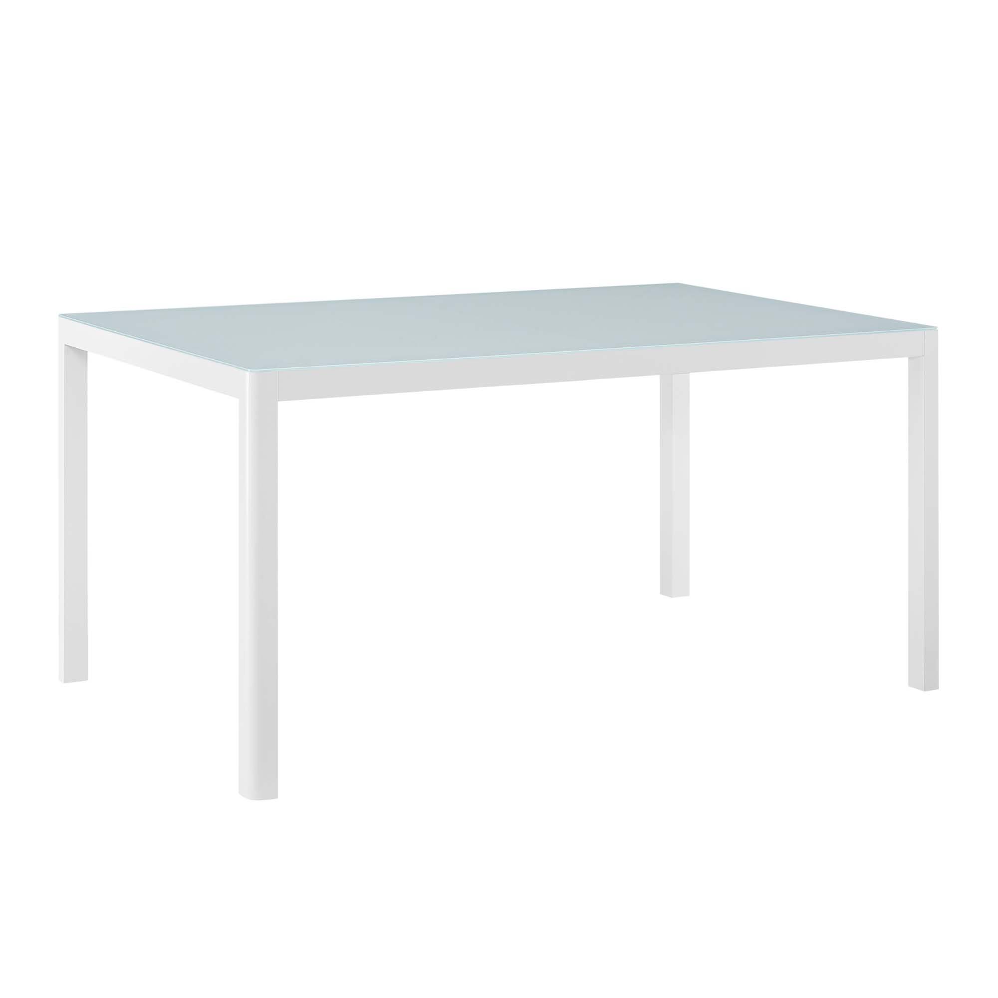 Angle. Modway - Raleigh 59" Outdoor Patio Aluminum Dining Table by Modway - White.