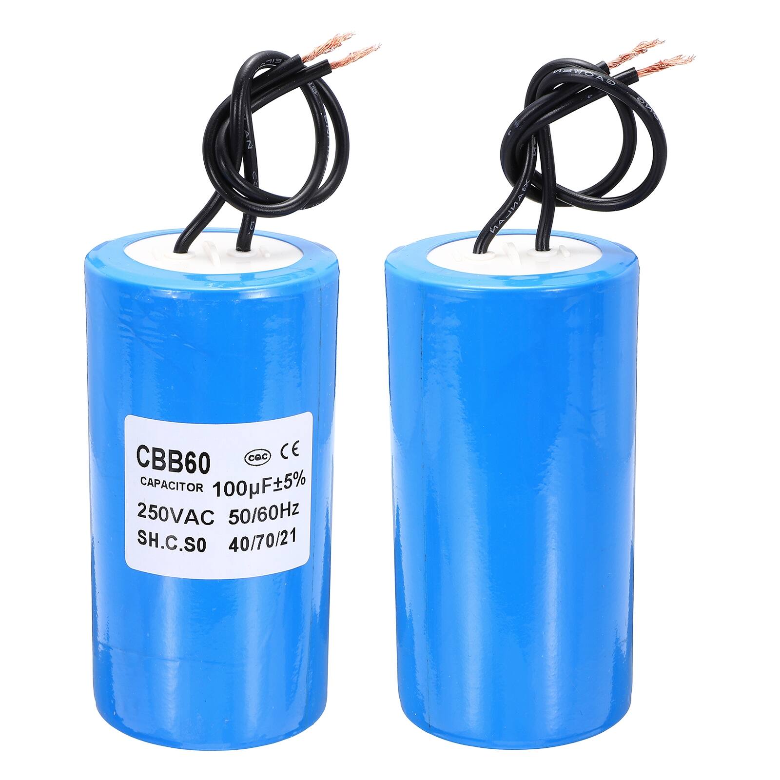 CBB60 CAPACITOR 100µF±5% 250VAC 50/60Hz SH.C.SO 40/70/21