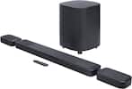Front. JBL - BAR1000MK2 7.1.4-channel soundbar with detachable surround speakers, Multibeam, Dolby Atmos and DTS:X - Black.