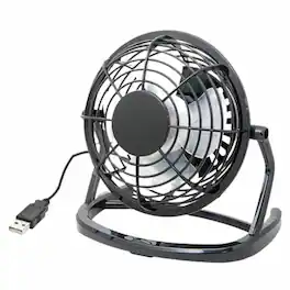 Link - USB Powered Personal Desk Fan 5-Inch Adjustable Tilt Personal Cooler - Black